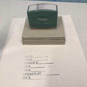 XStamper Stamp Office Business On Paper Invoicing Check Signature $